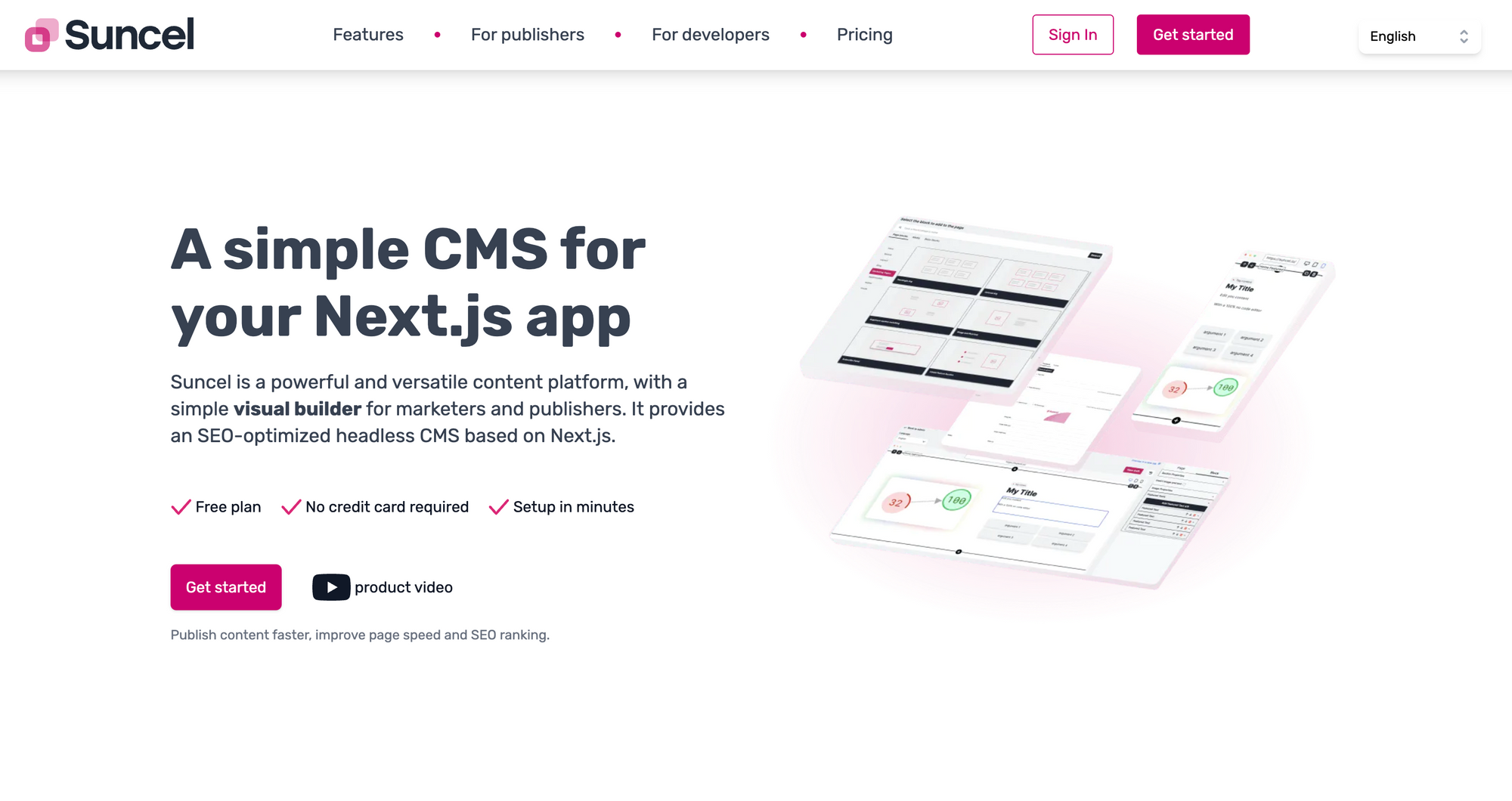 Suncel CMS Homepage