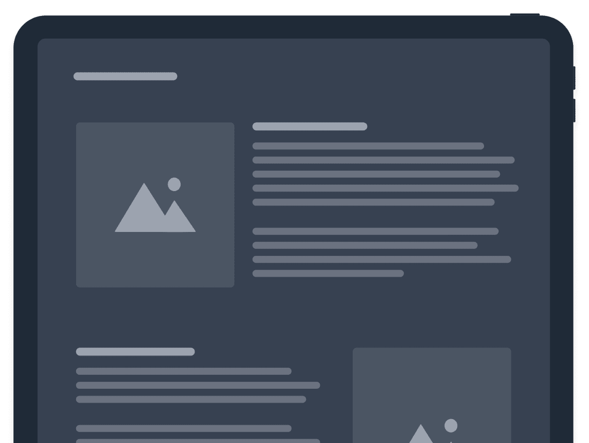 tablet mockup dark